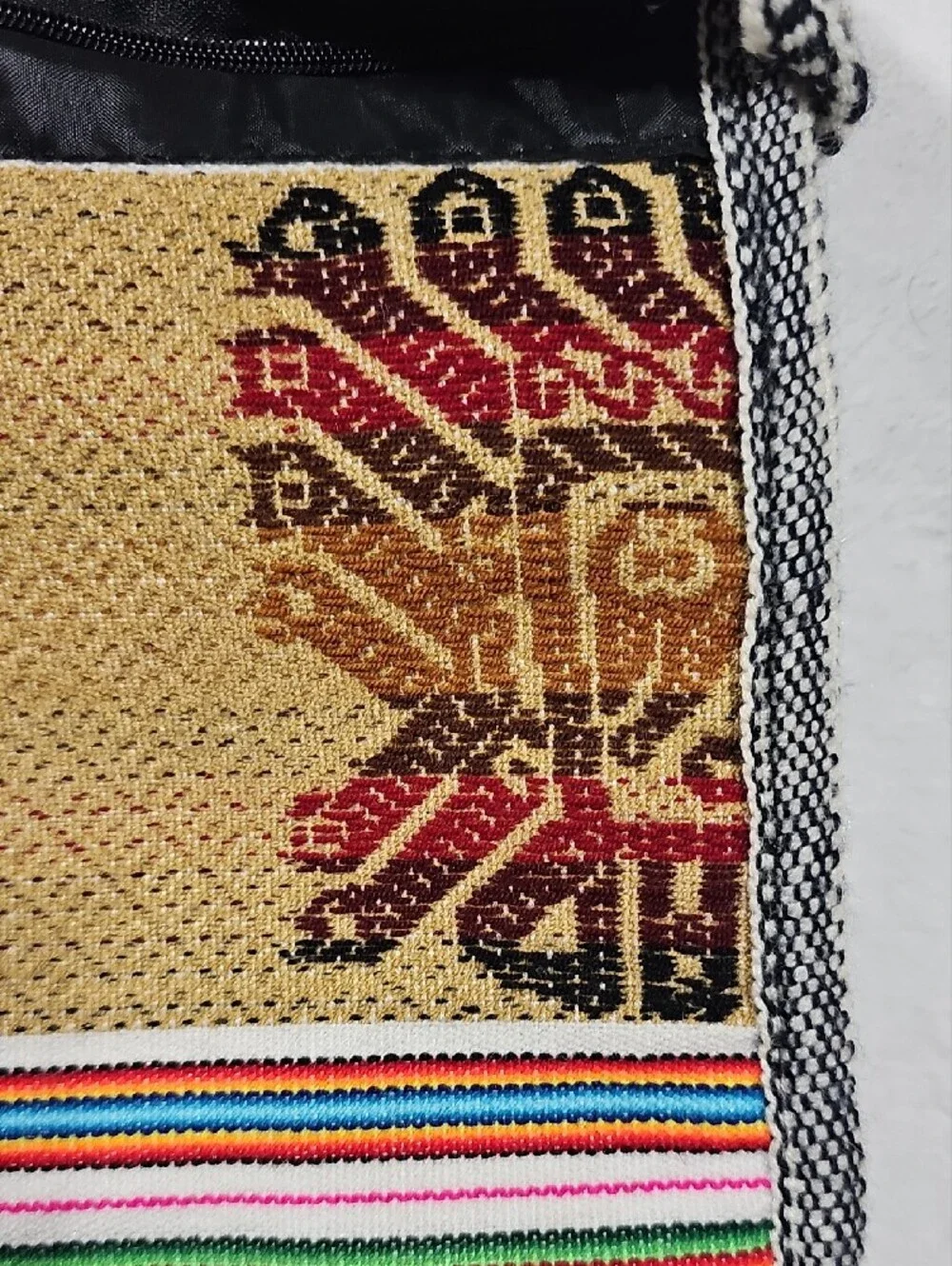 Source Unknown Multicolor Striped Ethnic Crossbody Bag